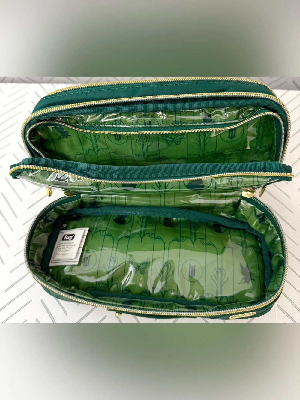 New Lug x Wicked Double Decker Cosmetic Case Friends for Good Green Elphaba